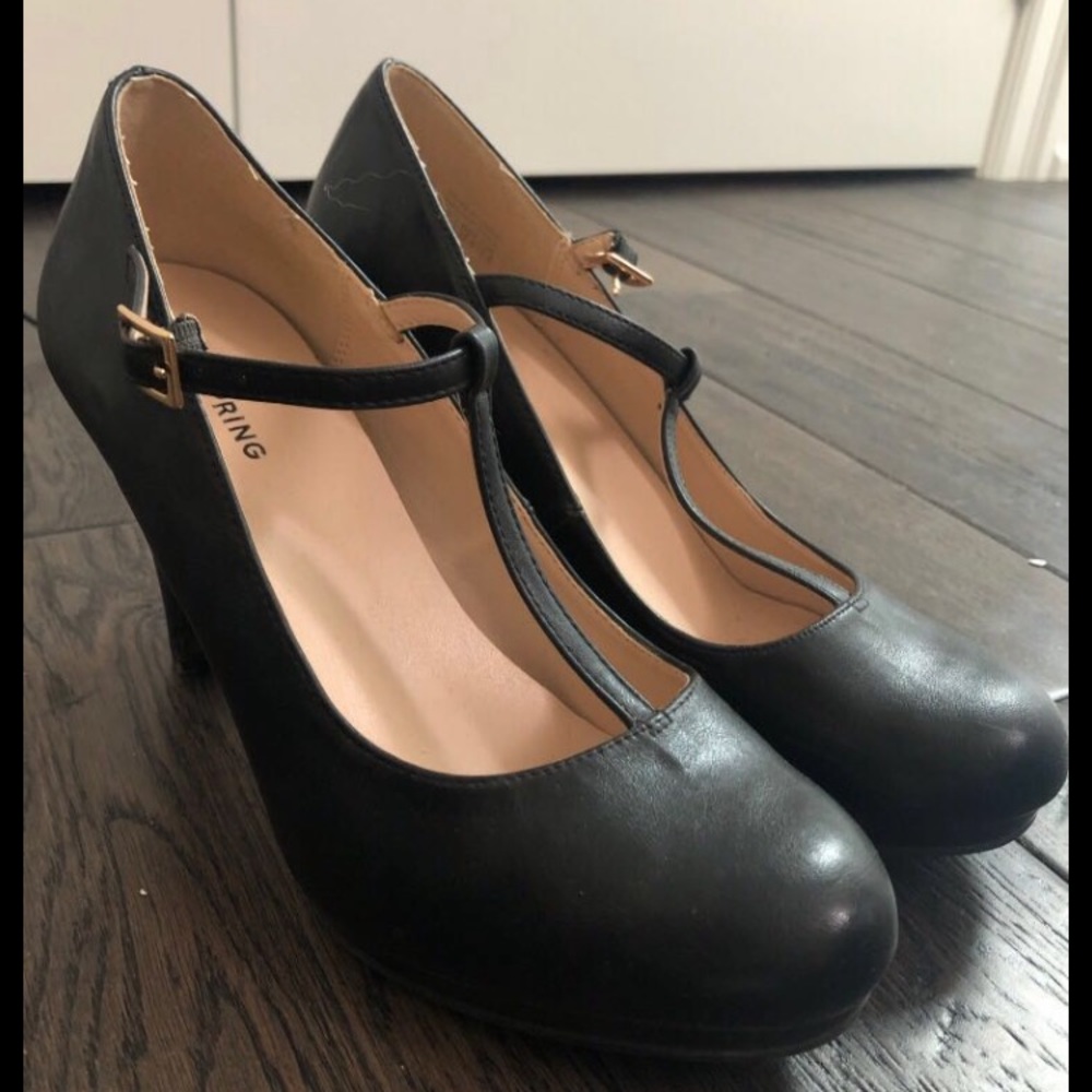 Call it Spring Black Heels